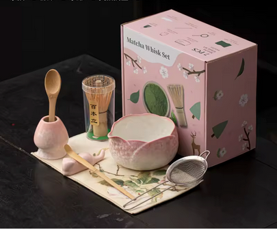 Coffret thé matcha Tradition Authentique variante rose