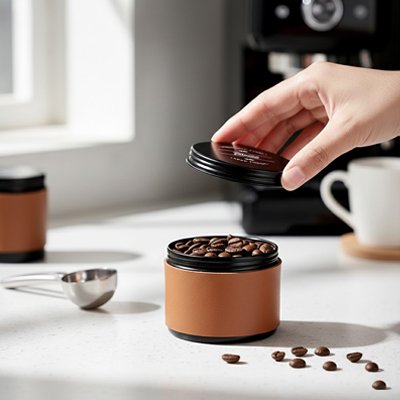 Couvert sur boite a cafe​ 