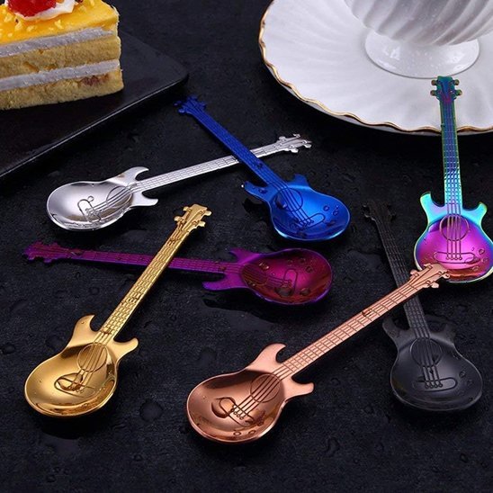Cuillère à café | Guitare assortiment de couleurs - Mon Univers Thé et Café