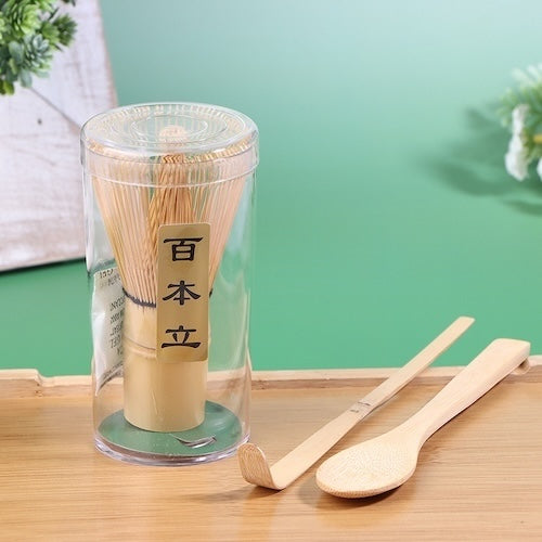 Cuillère matcha Bambou Premium ensemble tel que livré