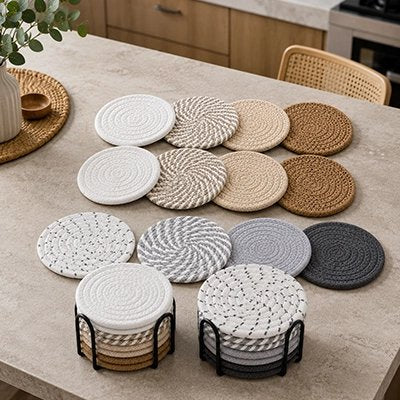 Dessous de verre en crochet Héritage assortiment des deux variantes