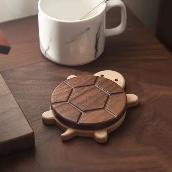 Dessous de verre - Tortue sur table