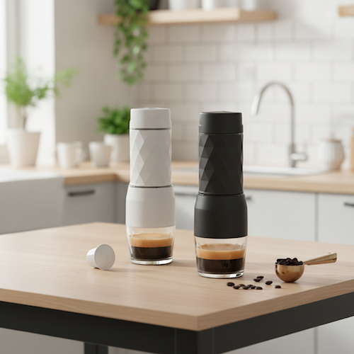 Espresso portable maker Routard en deux couleurs