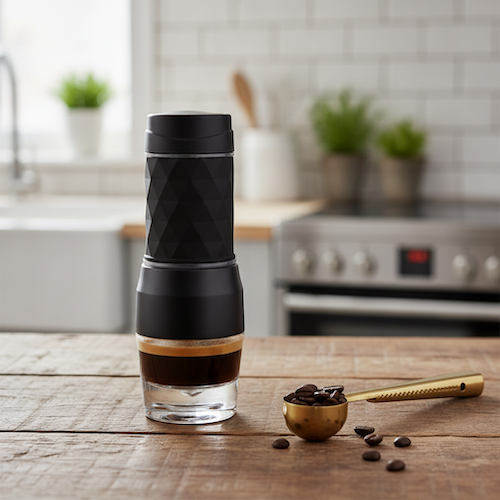 Espresso portable maker Routard sur comptoir