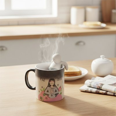 Infuseur à thé dans une tasse