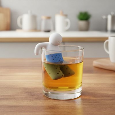 Infuseur de thé Premium Silicone dans verre de thé
