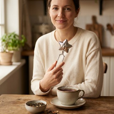 Infuseur thé - ÉcoStar - tenue en main par femme