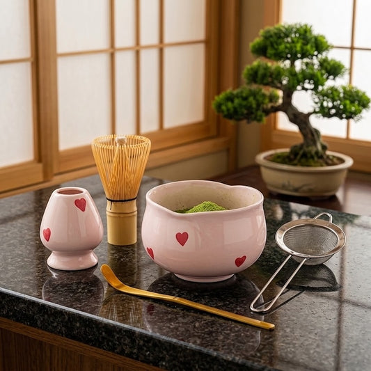 Kit Matcha Japanese Cereony sur un comptoir