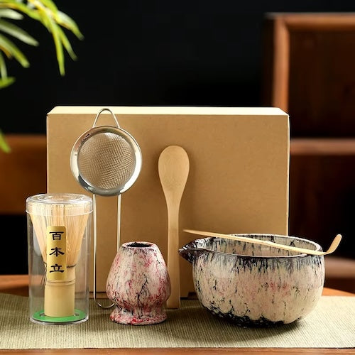 Kit matcha Traditionnel Japonais variante rose