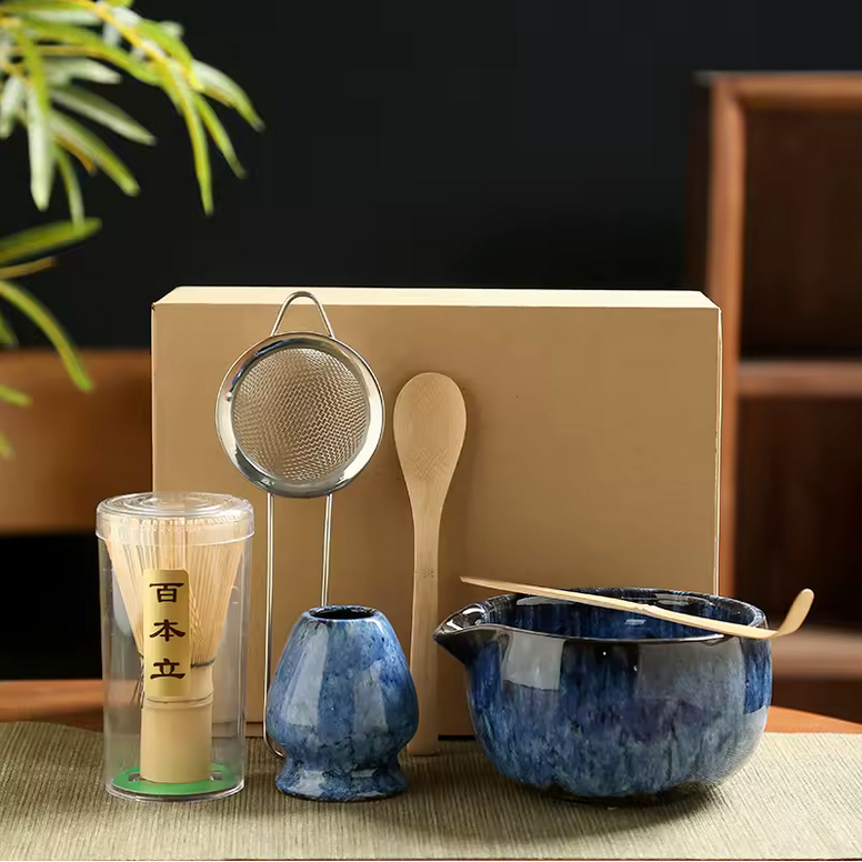 Kit Matcha Traditionnel Japonais variante bleue