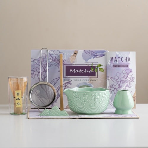kit pour matcha Fleur Sakura variante vert