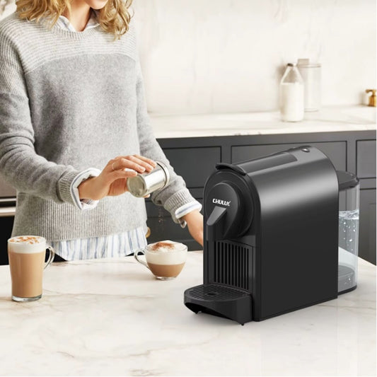 Machine à café capsule Elixir avec femme