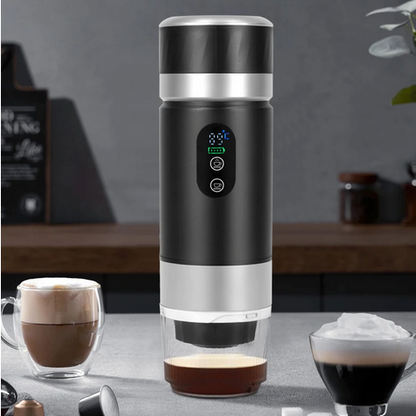 Machine à café nomade  Espresso Pro noire sur comptoir
