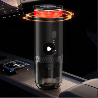 Machine a café portable Espresso Voyageur dans auto