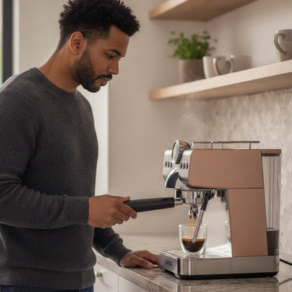 Machine a cafe Signature hemme se verse un café