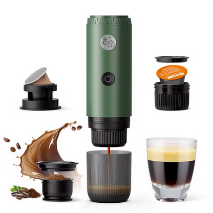 Machine a cafe transportable Compact Nomade variante verte