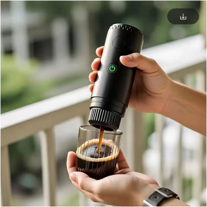Machine a cafe transportable Compacte Nomade verse café sur balon