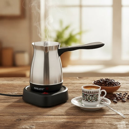Machine café turc Oriental Gourmet sur table avec-café