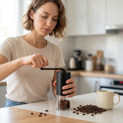 Moulin a cafe​ manuel Arôme Savoureux femme moult café