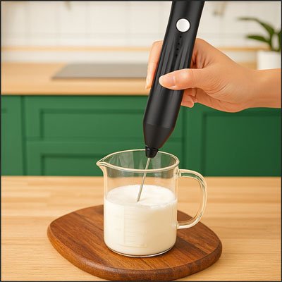 Mousseur a lait BistroBarista dans tasse