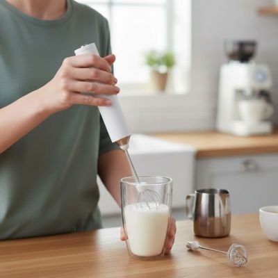 Mousseur à lait Cappuccino Pro utilisé par homme