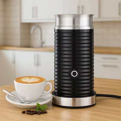 Mousseur à lait électrique Barista Perfection avec tasse café