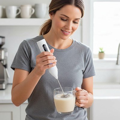 Mousseur à lait Mousseur Élite dans une tasse