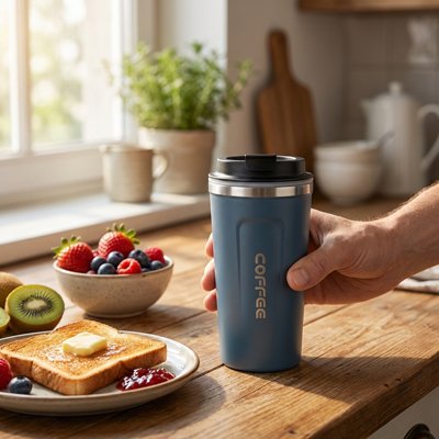 Mug isotherme ThermoConfort tenue sur table