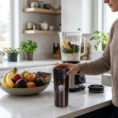 Mug isotherme Thermo Étanche sur comptoir
