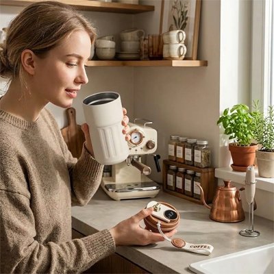 Mug isotherme Thermoperfect tenue par jeune femme