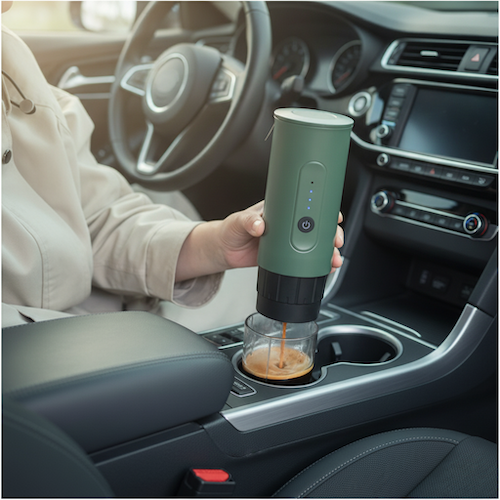 Nomads café Express35 dans console d'auto