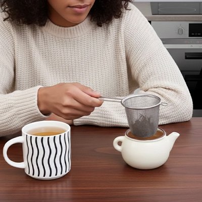 Passoire à thé Pratique et Réutilisable tenue par femme