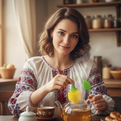 Passoire thé Fruits Amusants citron sur théière