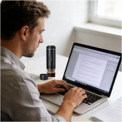 Portable coffee pot Cafe Minute au bureau