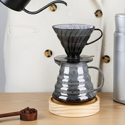 Porte filtre café Premium Grey sur cafetière