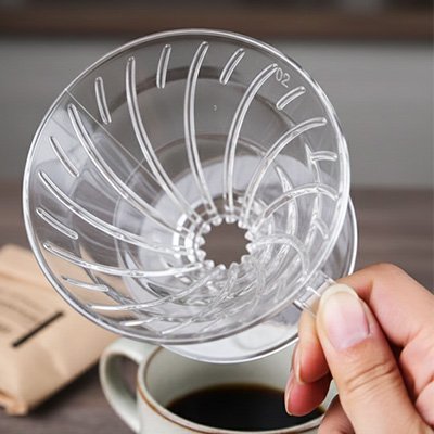 Porte filtre café Premium Clear vue dessus