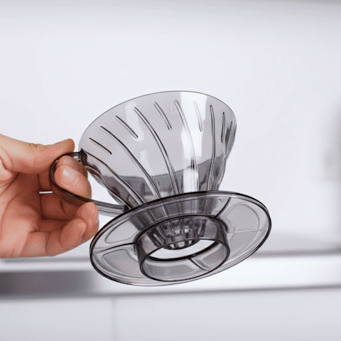 Porte filtre café Premium Grey animation