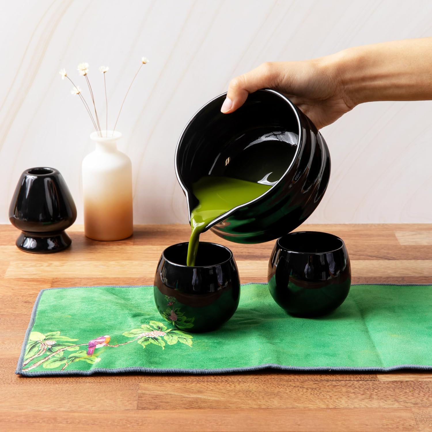 Service à Thé Japonais - ZenMatchaTeaSet™ - Noir - Mon Univers Thé et Café