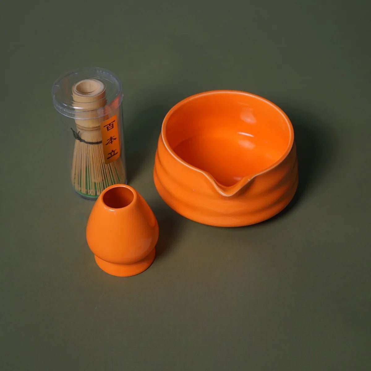 Service à Thé Japonais - ZenMatchaTeaSet™ - Orange - Mon Univers Thé et Café