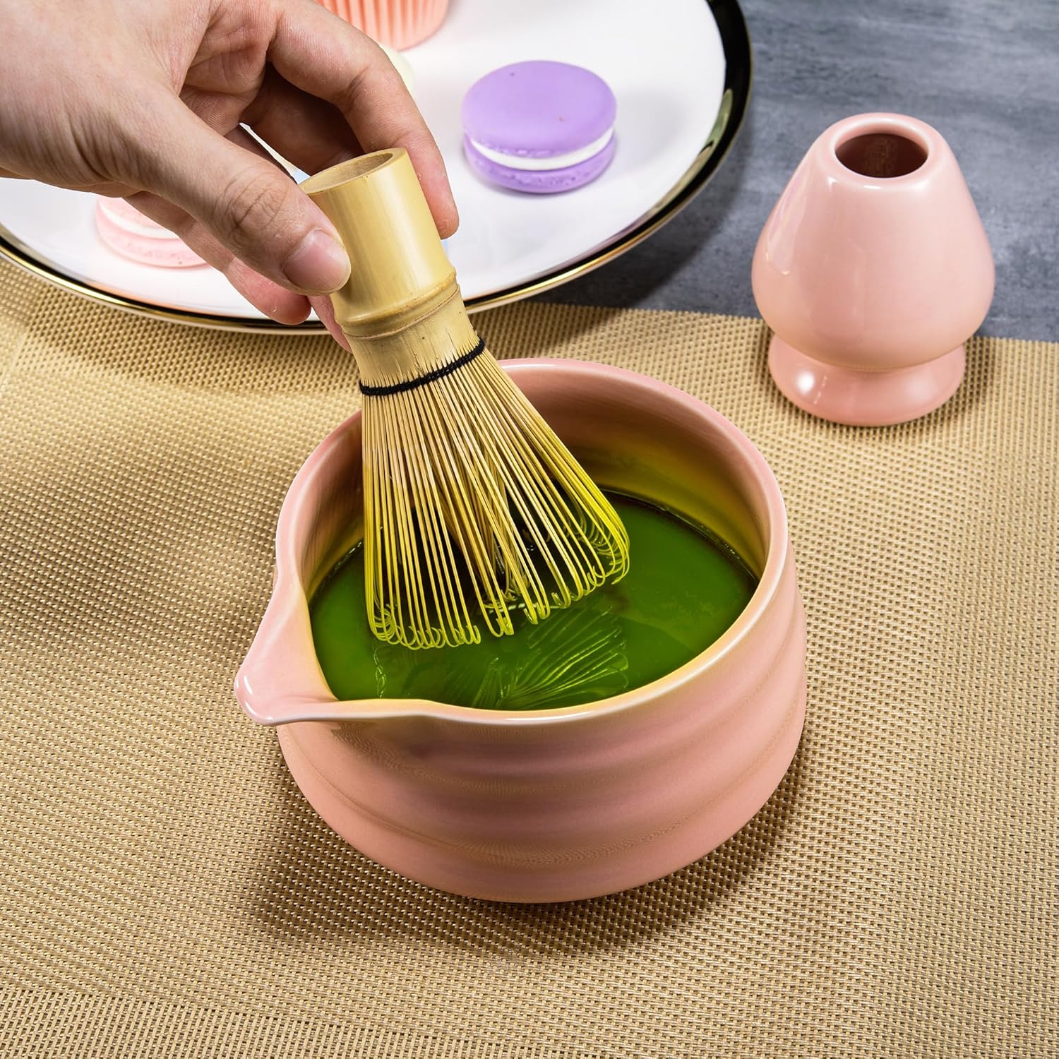 Service à Thé Japonais - ZenMatchaTeaSet™ - Rose - Mon Univers Thé et Café