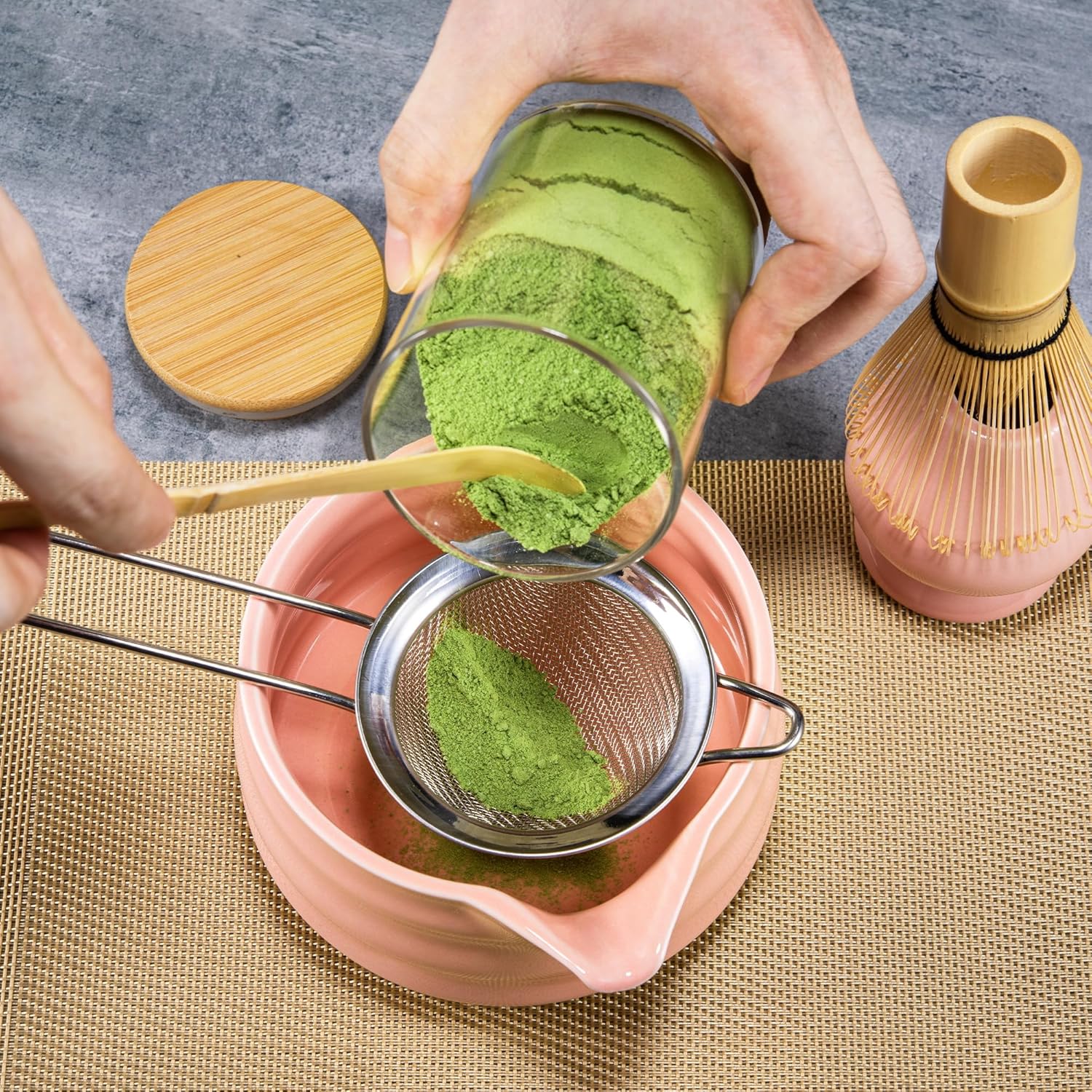 Service à Thé Japonais - ZenMatchaTeaSet™ - Rose - Mon Univers Thé et Café