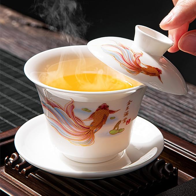 Service à Thé - PorceLuxe™ - Carpe Koi - Mon Univers Thé et Café