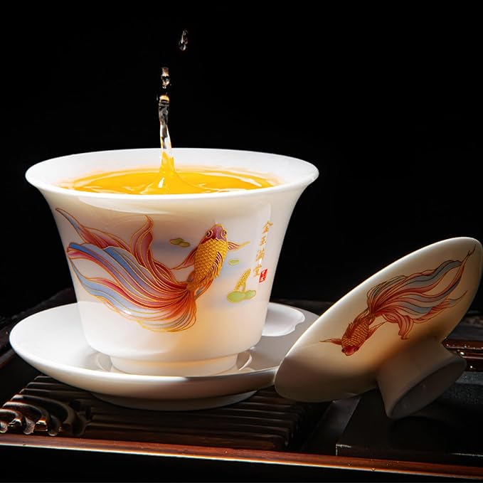 Service à Thé - PorceLuxe™ - Carpe Koi - Mon Univers Thé et Café