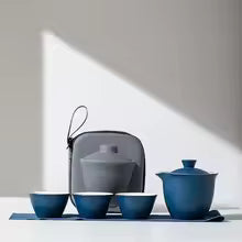 service à thé travelteaset bleu 1