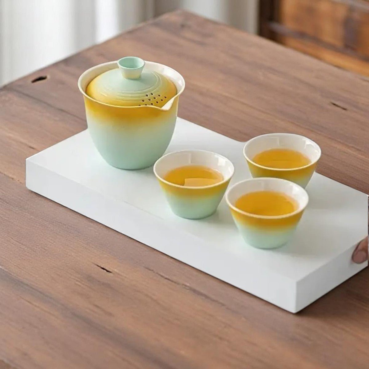 Service à Thé - TravelTeaSet™ - Jaune & Vert - Mon Univers Thé et Café