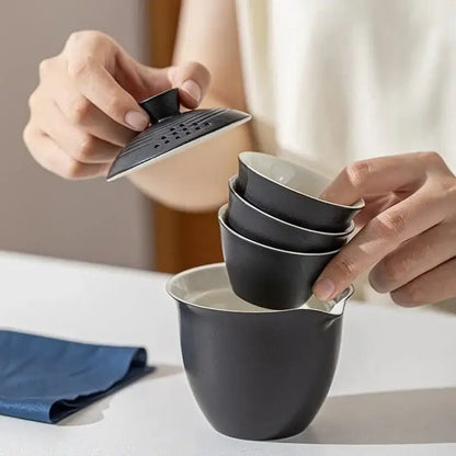 Service à Thé - TravelTeaSet™ - Noir - Mon Univers Thé et Café