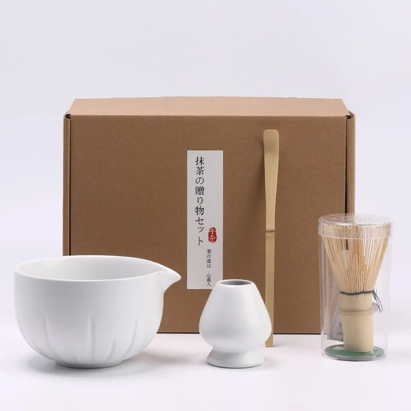 Set a matcha Ceremonial variante blanc