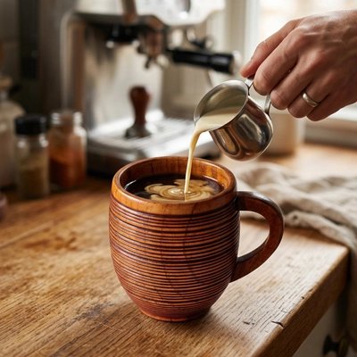 Tasse à café Élégante et Isolante recoit crème