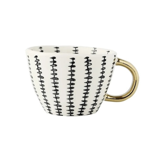 Tasse en céramique Géométrique Dorée variante B