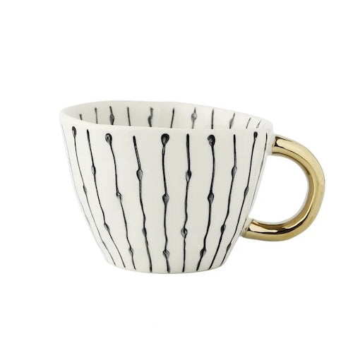 Tasse en céramique Géométrique Dorée variante E
